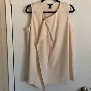 Sleeveless Cream Blouse